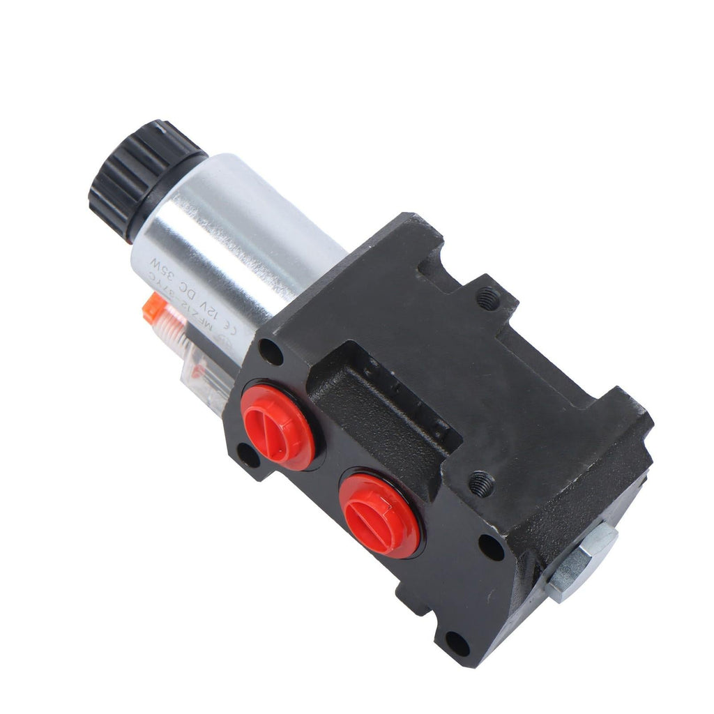 #10 SAE 6 Port 12V DC Hydraulic Solenoid Selector Diverter Valve 3Plug 13GPM