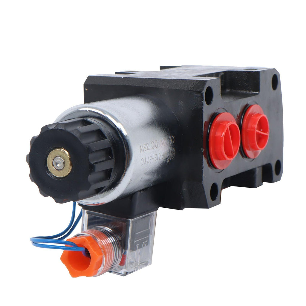 #10 SAE 6 Port 12V DC Hydraulic Solenoid Selector Diverter Valve 3Plug 13GPM