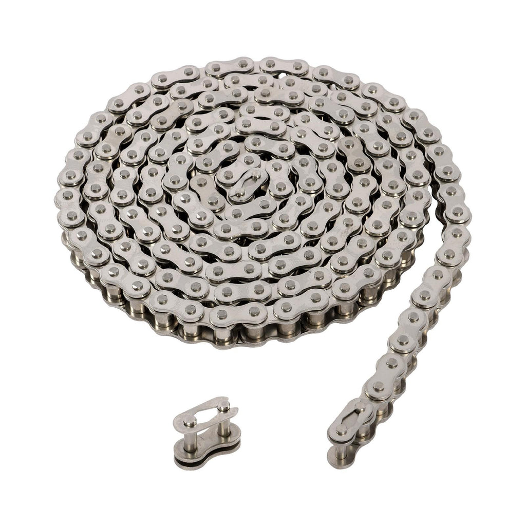 Stainless Steel #60SS Roller Chain x 10 feet + 2 Connecting Links