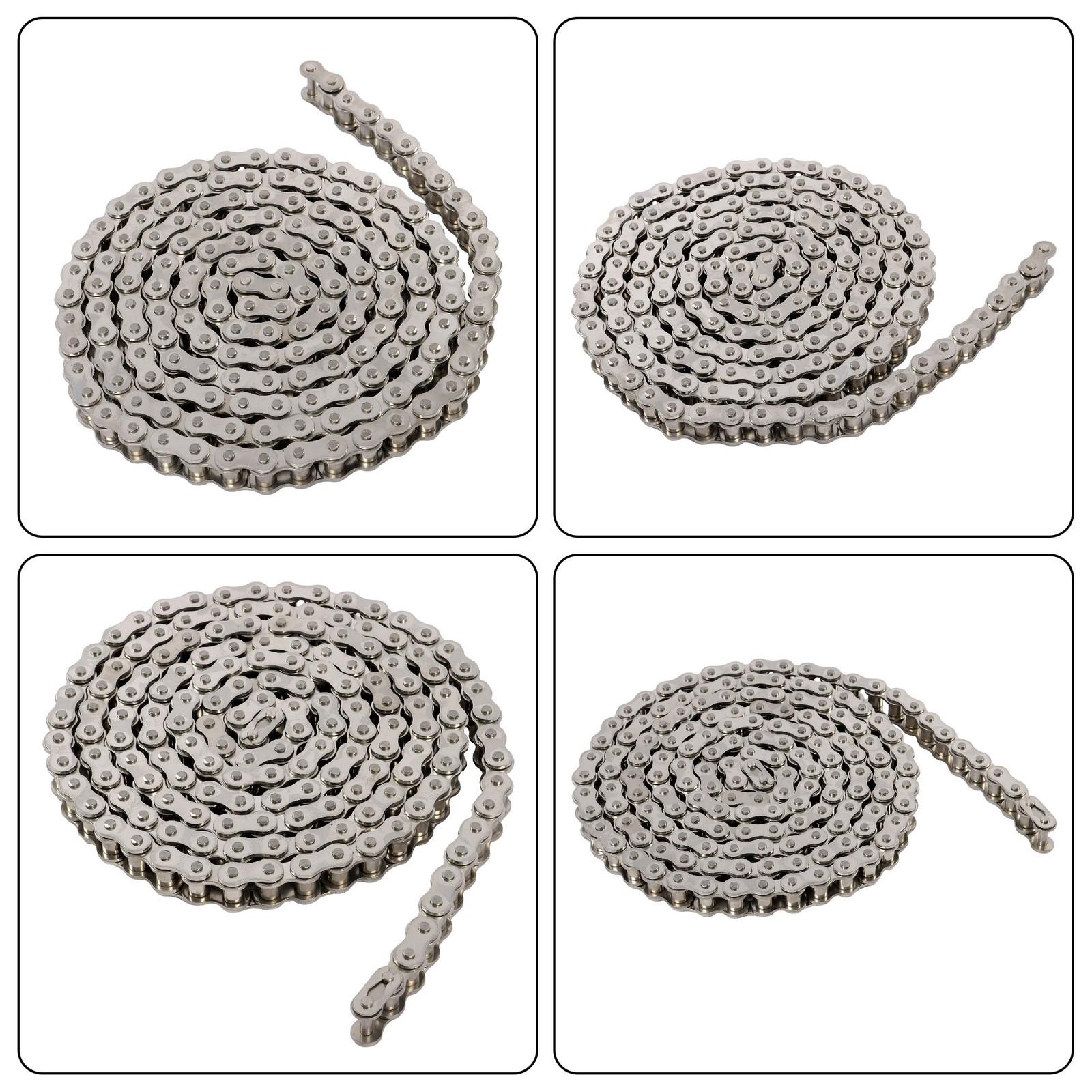 Stainless Steel #60SS Roller Chain x 10 feet + 2 Connecting Links