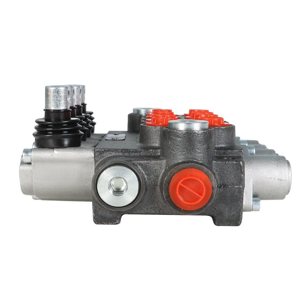Hydraulic Directional Control Valve 4 Spool 11GPM BSPP With Conversion Plug
