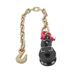 2 X 2Ton 3" Snatch Block w/2' Tow Chain Anchor Wrecker Flatbed Truck Car Carrier