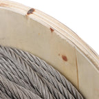 1/4Inch x 200ft Stainless Steel Cable 7x19 Strands T304 Wire Rope 6400 lbs Load