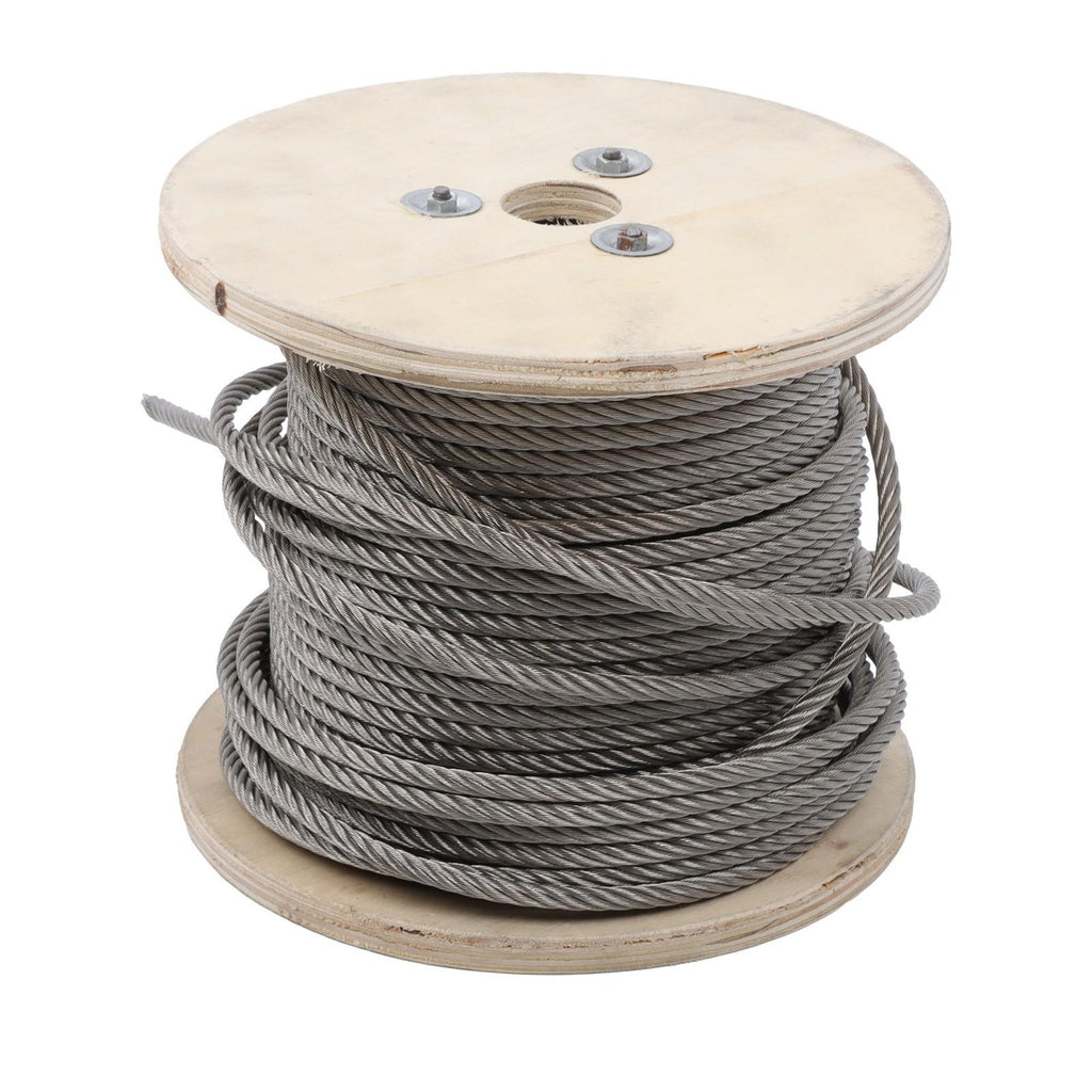 1/4Inch x 200ft Stainless Steel Cable 7x19 Strands T304 Wire Rope 6400 lbs Load