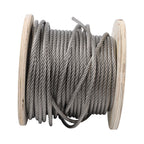 1/4Inch x 200ft Stainless Steel Cable 7x19 Strands T304 Wire Rope 6400 lbs Load