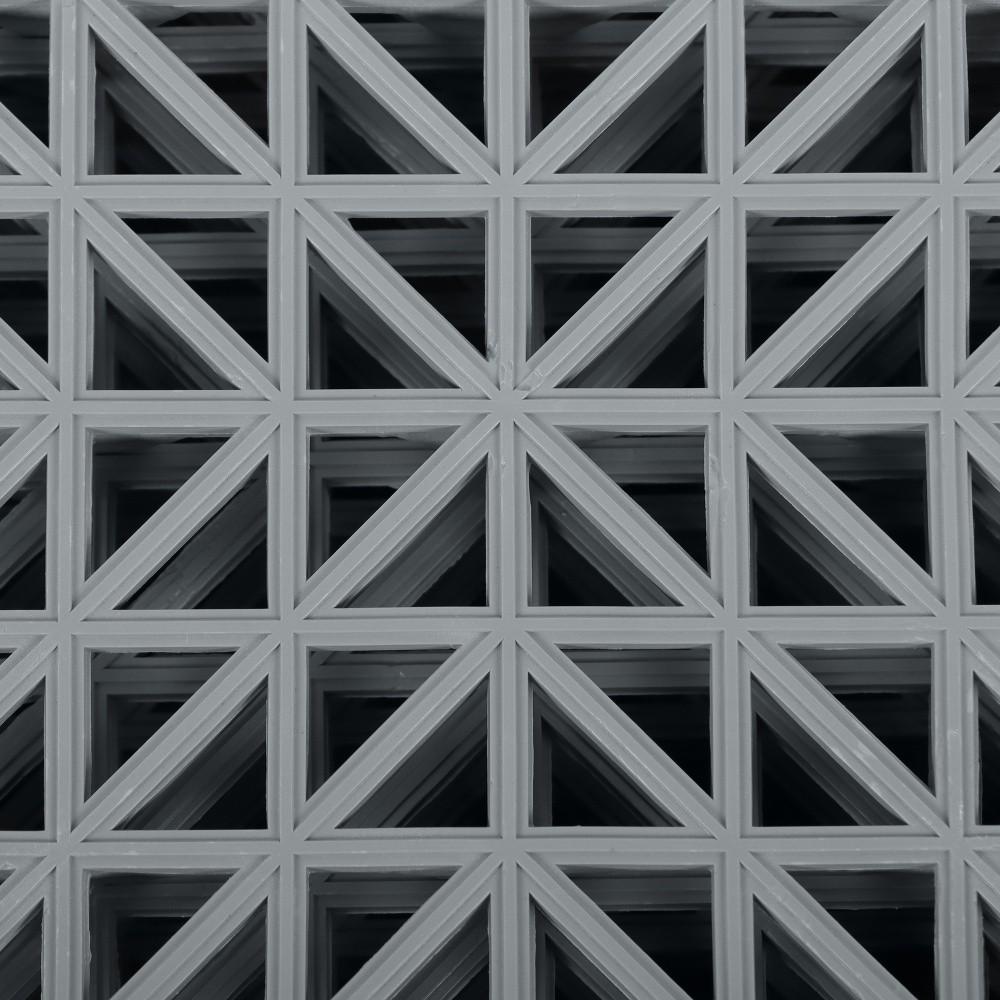 Interlocking Drainage Floor Mat 12"x 12" PVC Non-Slip Floor Tiles 50 Pack Gray