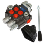 Hydraulic Control Valve 2 Spool 11GPM Double Acting Tractor Loader With Joystick