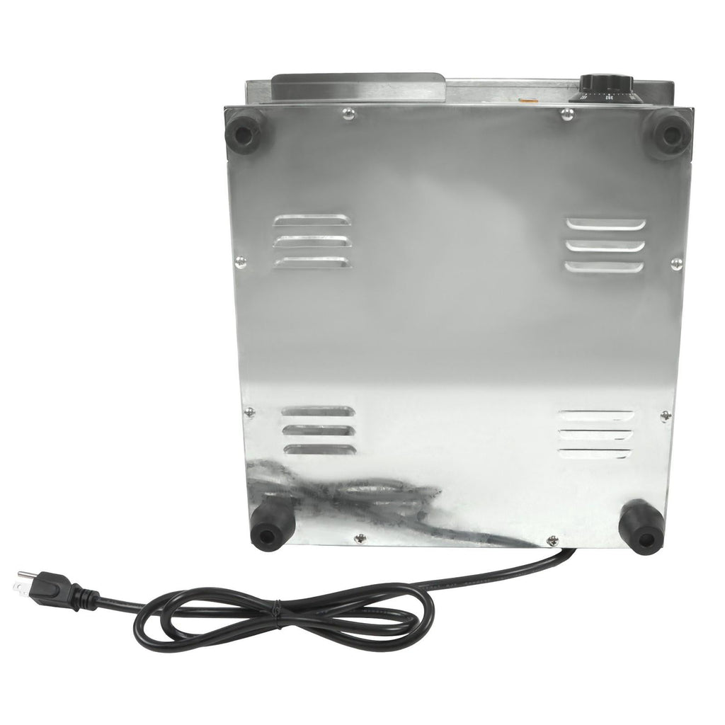 Adjustable Temp Electric Griddle, 1500W, 14in Stainless Steel Flat Grill