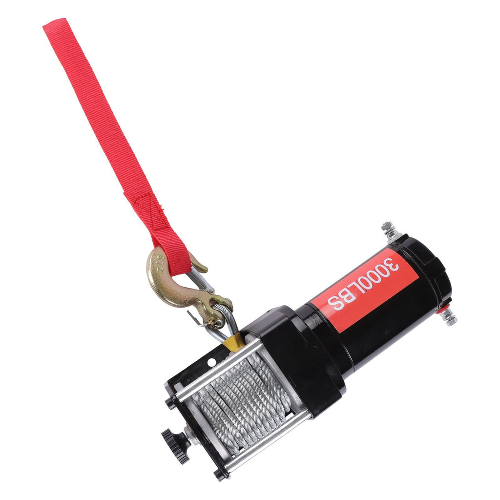 IP55 Waterproof Electric Winch 3000lbs with 3/16in x 32ft 7 Strand Steel Cable