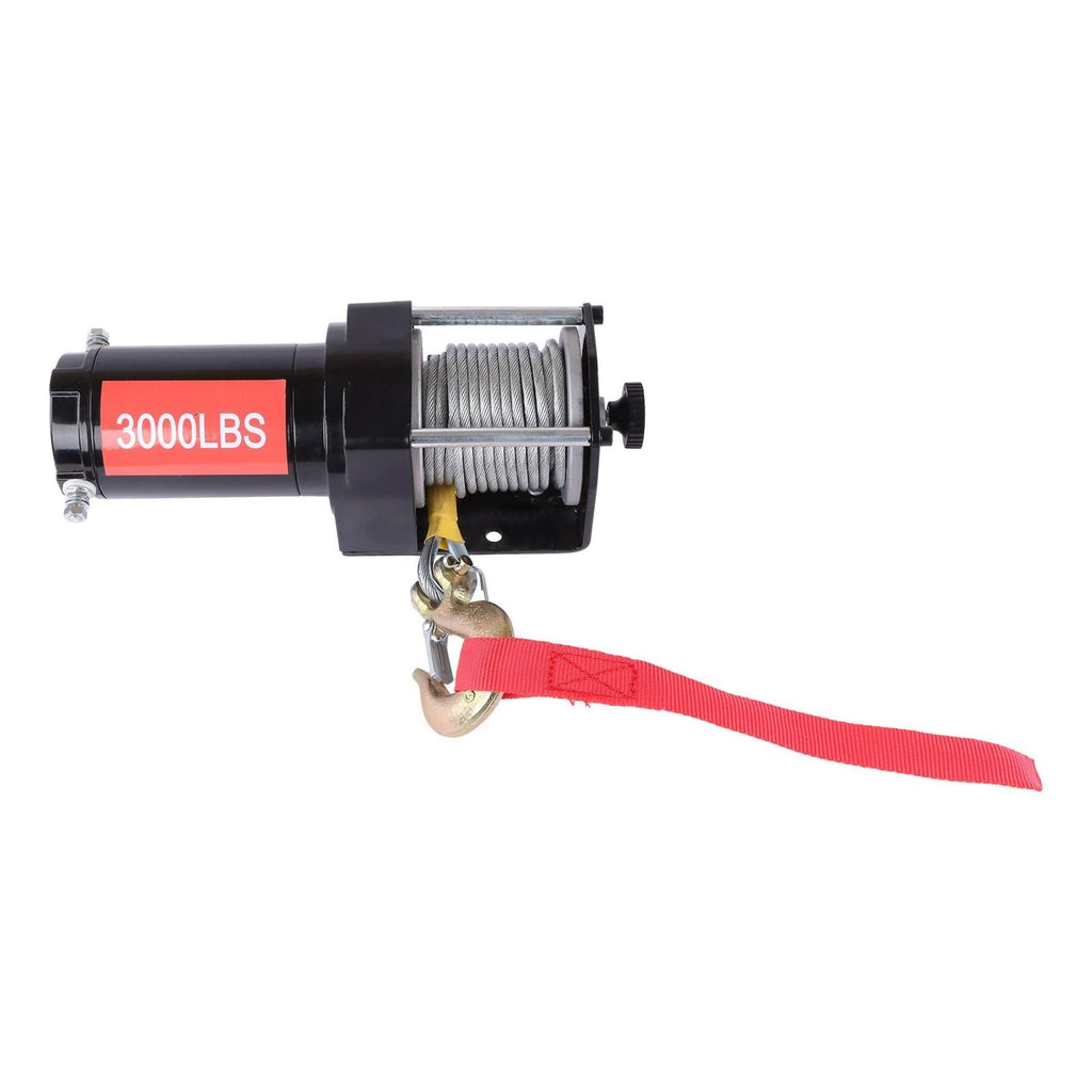 IP55 Waterproof Electric Winch 3000lbs with 3/16in x 32ft 7 Strand Steel Cable