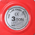 10ft 6600lbs Puller Block Manual Steel Hand Chain Hoist W/ 360° Swivel Hooks