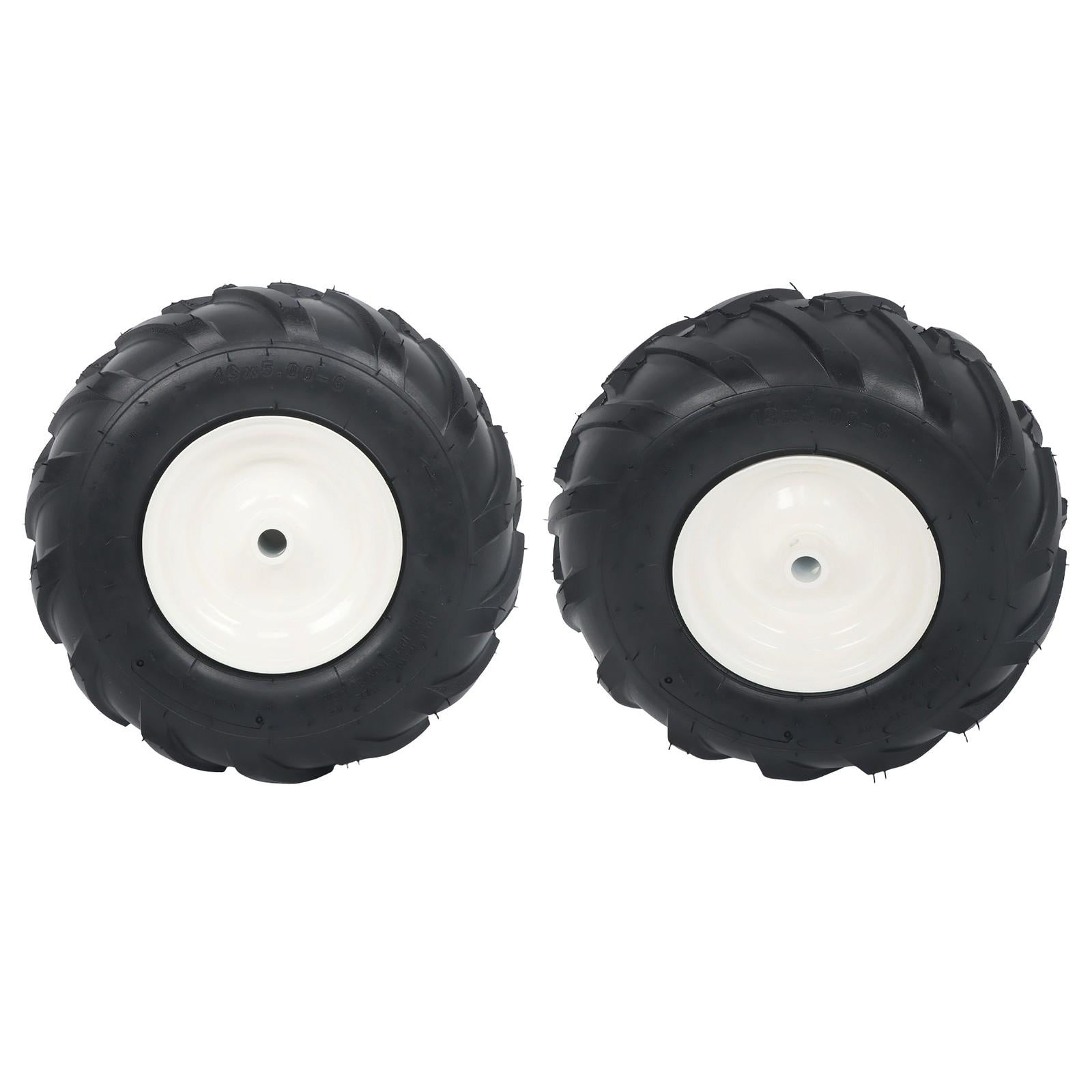 13x5.00-6" Tire And Wheel Rubber & 3/4" Axle Size Fit For Lawn Mower Wheel 2Pack