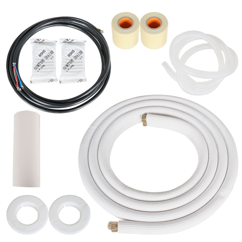 White 16 Feet 3/8"- 5/8" Dia. Install Kit For Mini Split Heat Pump Systems