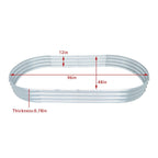 2Pcs 8×4×1 ft Galvanized Raised Garden Bed Kit Raised Garden Boxes Outdoor Oval