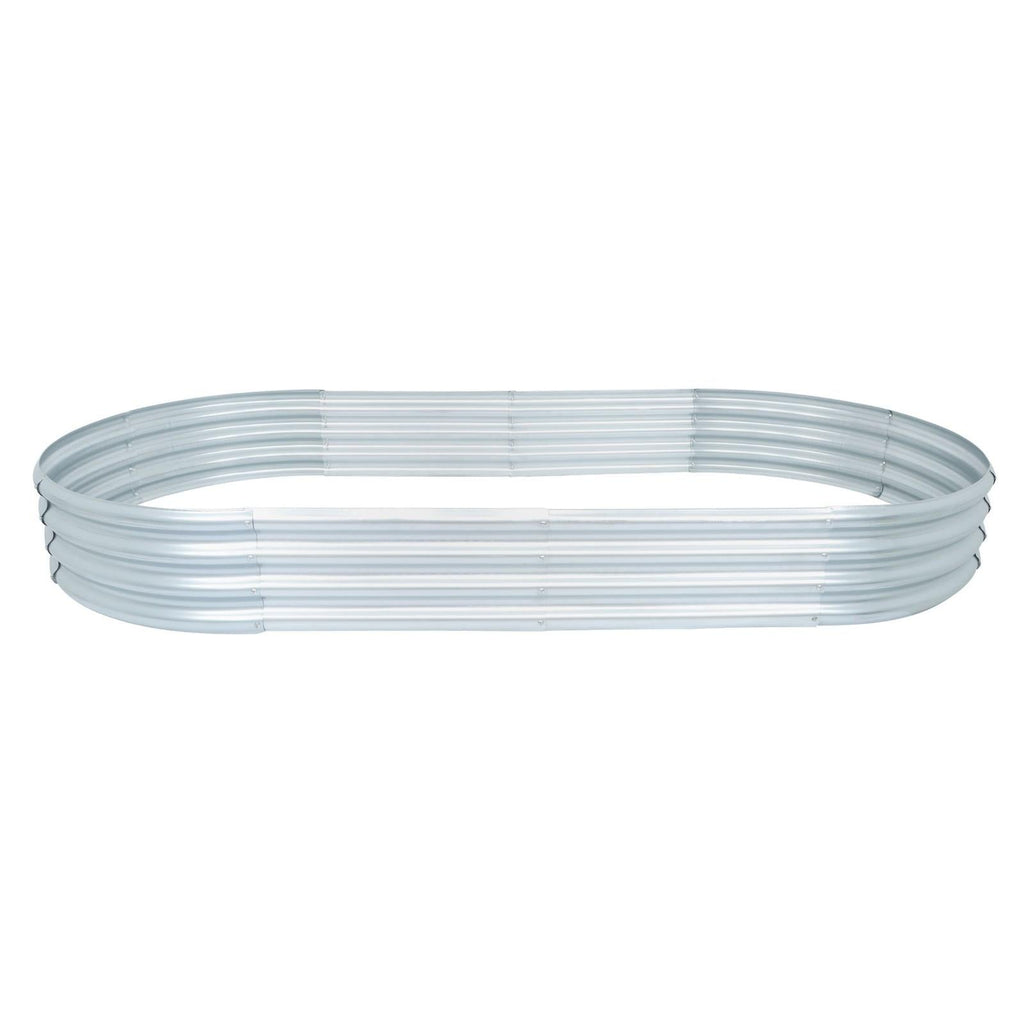 2Pcs 8×4×1 ft Galvanized Raised Garden Bed Kit Raised Garden Boxes Outdoor Oval