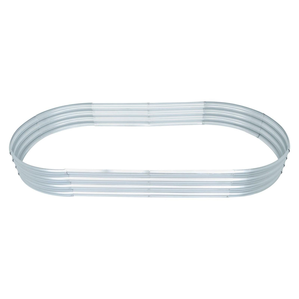 2Pcs 8×4×1 ft Galvanized Raised Garden Bed Kit Raised Garden Boxes Outdoor Oval