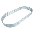 2Pcs 8×4×1 ft Galvanized Raised Garden Bed Kit Raised Garden Boxes Outdoor Oval