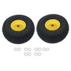 15x6.00-6 Inch Lawn Mower Tire & Wheel 3/4" Axle, 3" Hub Inflated Tires 2-Pack