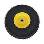 15x6.00-6 Inch Lawn Mower Tire & Wheel 3/4" Axle, 3" Hub Inflated Tires 2-Pack