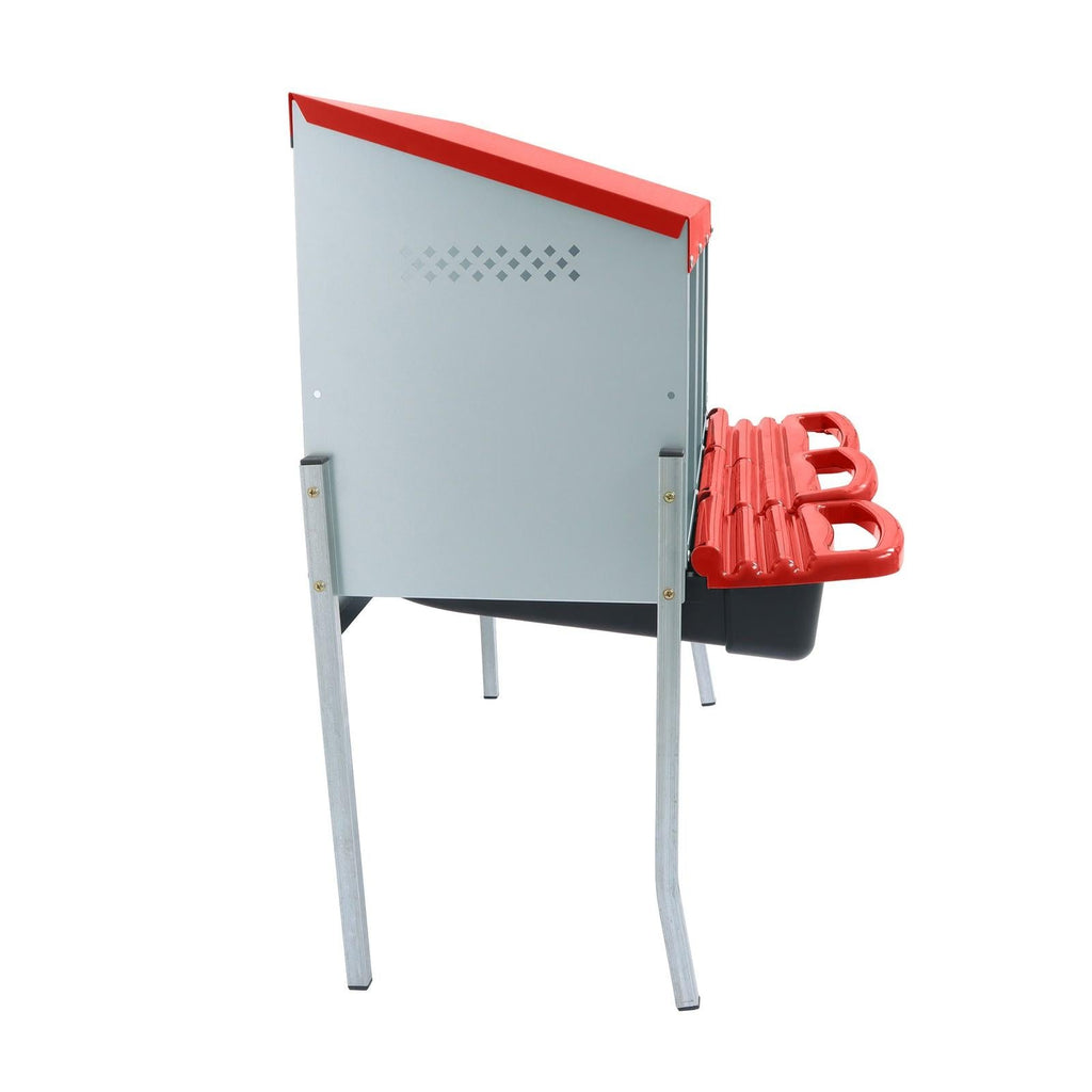 Red 3 Holes Chicken Ducks Eggs Nesting Boxes With Metal Legs Chicken Laying Box