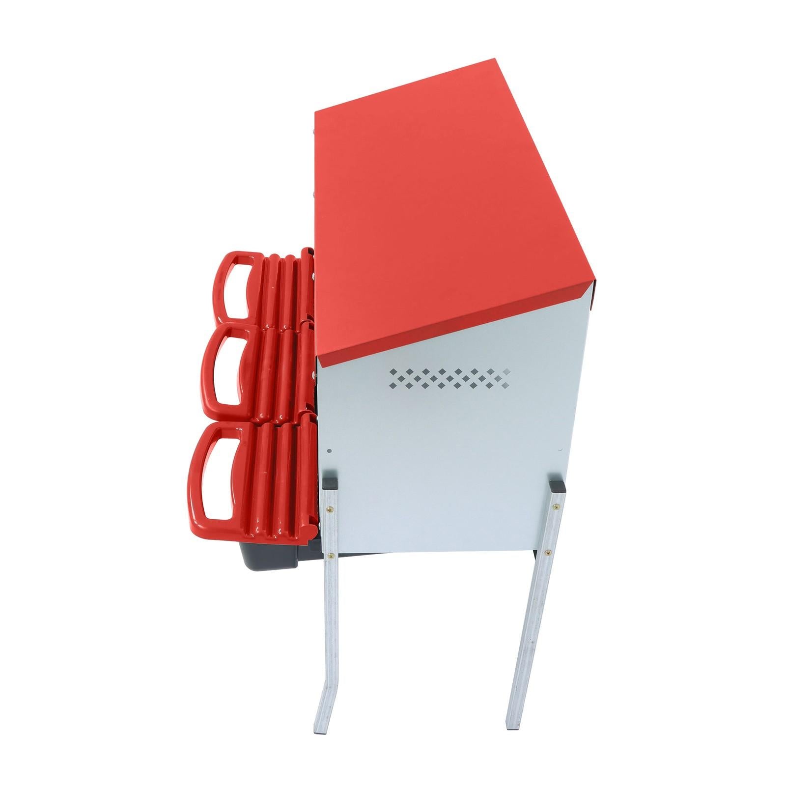 Red 3 Holes Chicken Ducks Eggs Nesting Boxes With Metal Legs Chicken Laying Box