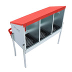 Red 3 Holes Chicken Ducks Eggs Nesting Boxes With Metal Legs Chicken Laying Box