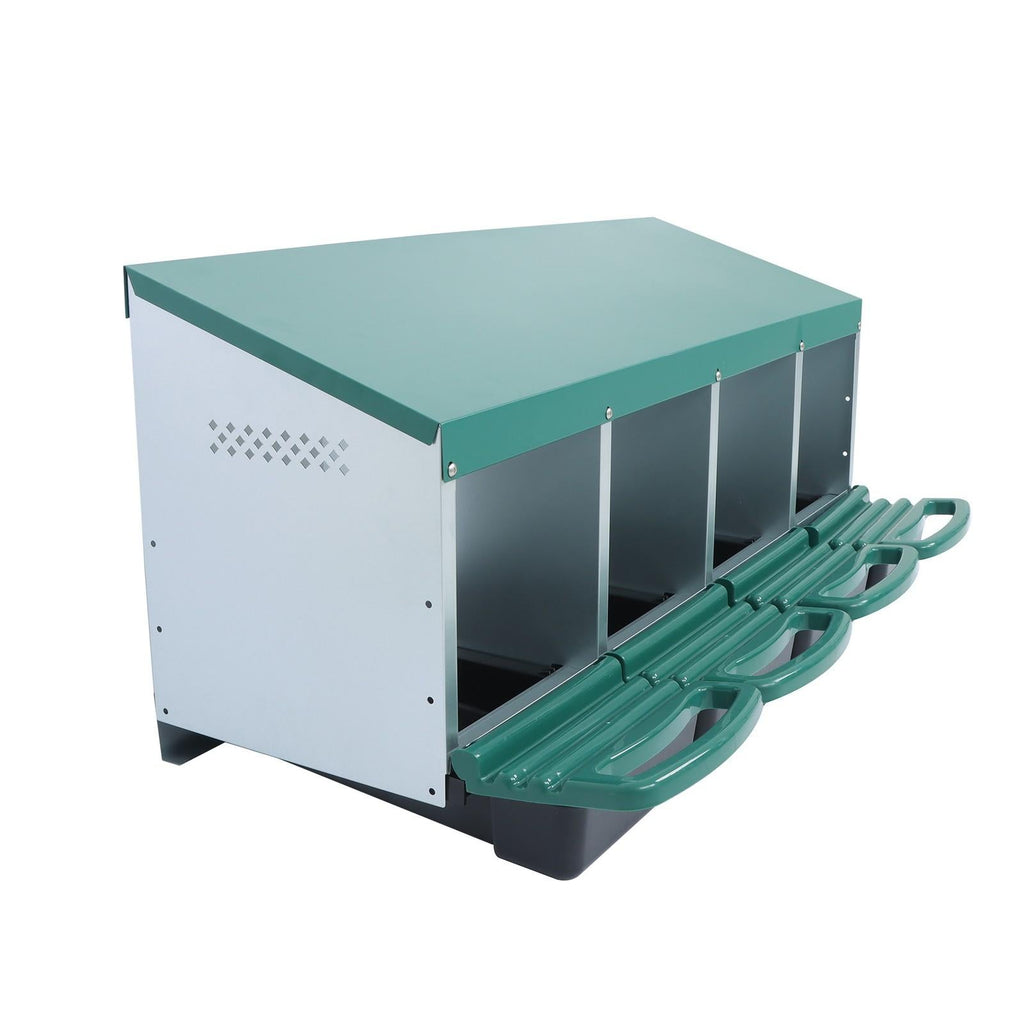 New Rollout Egg Collection 4 Hole Chicken Nest Box Hen Lay Nest Box Coop Green