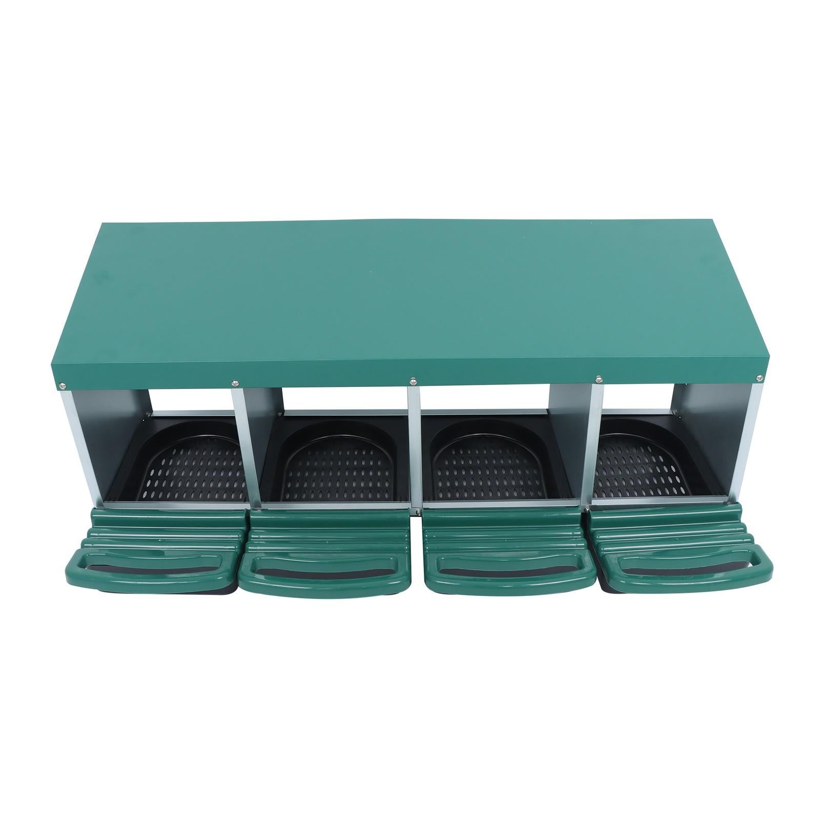 New Rollout Egg Collection 4 Hole Chicken Nest Box Hen Lay Nest Box Coop Green