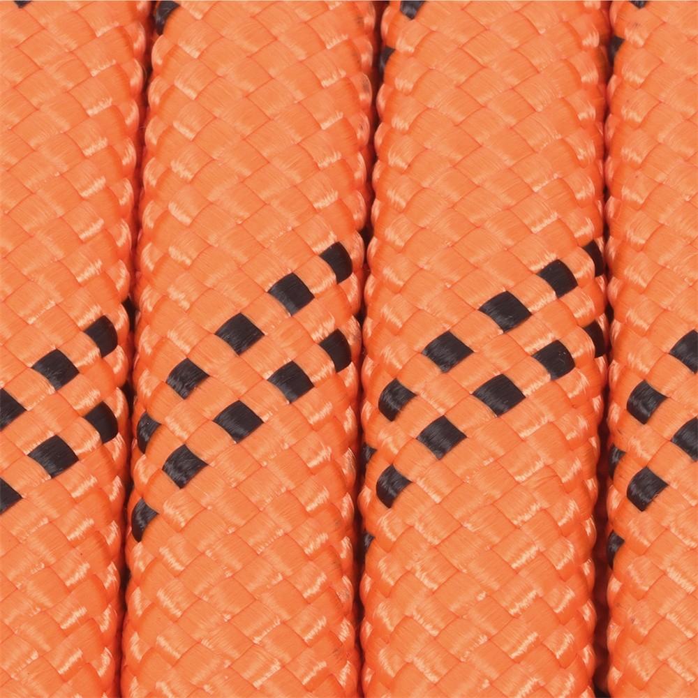 1/2"×220' 48 Strands Polyester Braided Arborist Rope For Tree Work Orange &Black