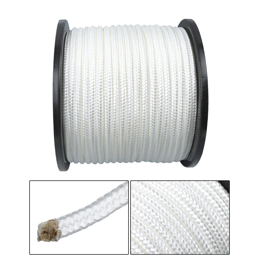 3/8 Inch Nylon Rope 250 Foot Spool 100% Nylon Solid Braid Rope Dyeable White