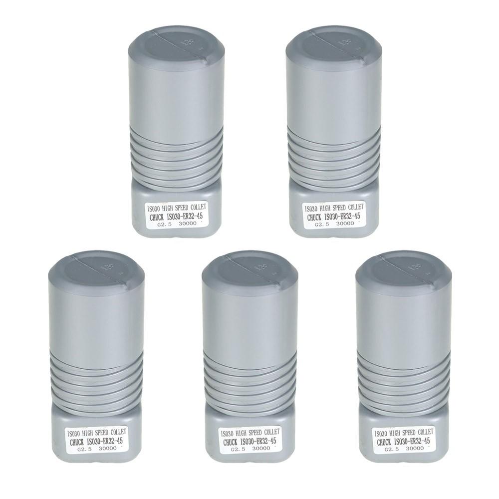 5 pcs ISO30 ER32-45L Balance Collet Chuck G2.5 30000RPM Lathe Tool Holder