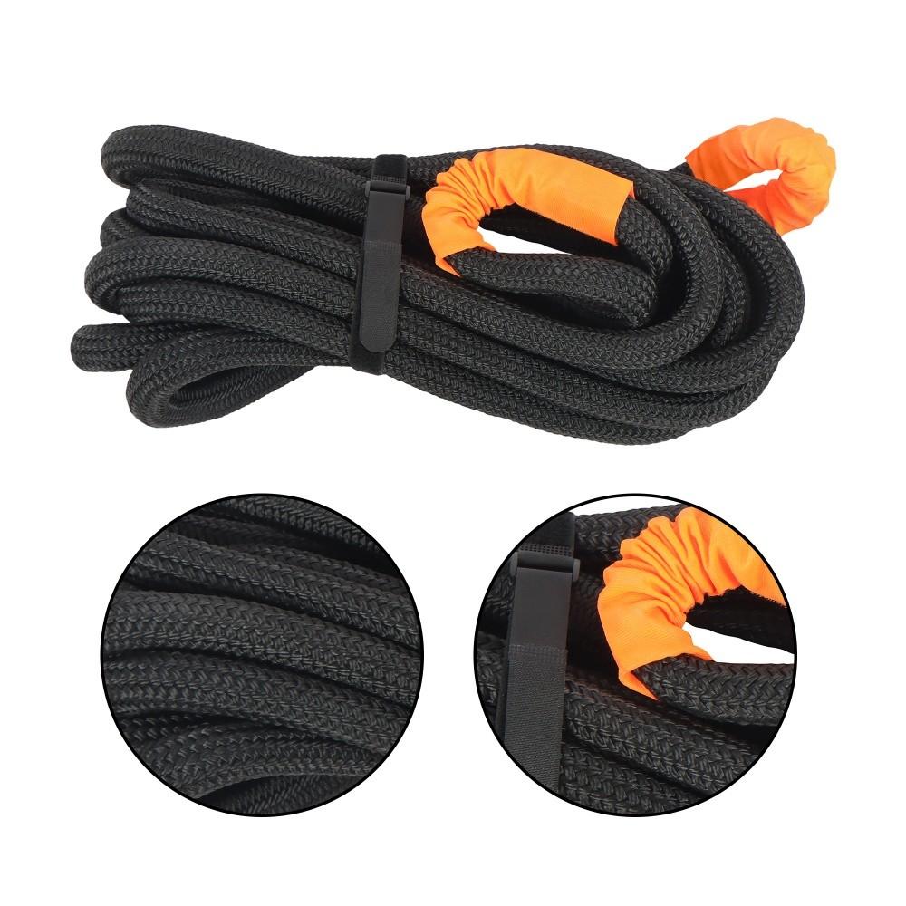 1"×30‘ Kinetic Recovery Tow Rope (34000lbs) Heavy Duty Energy Rope W/ 2 Shackles