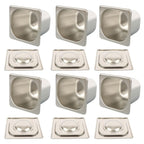 6 Pack Stainless Steam Hotel Pans 1/6 Size 6 Inch Deep With Lids