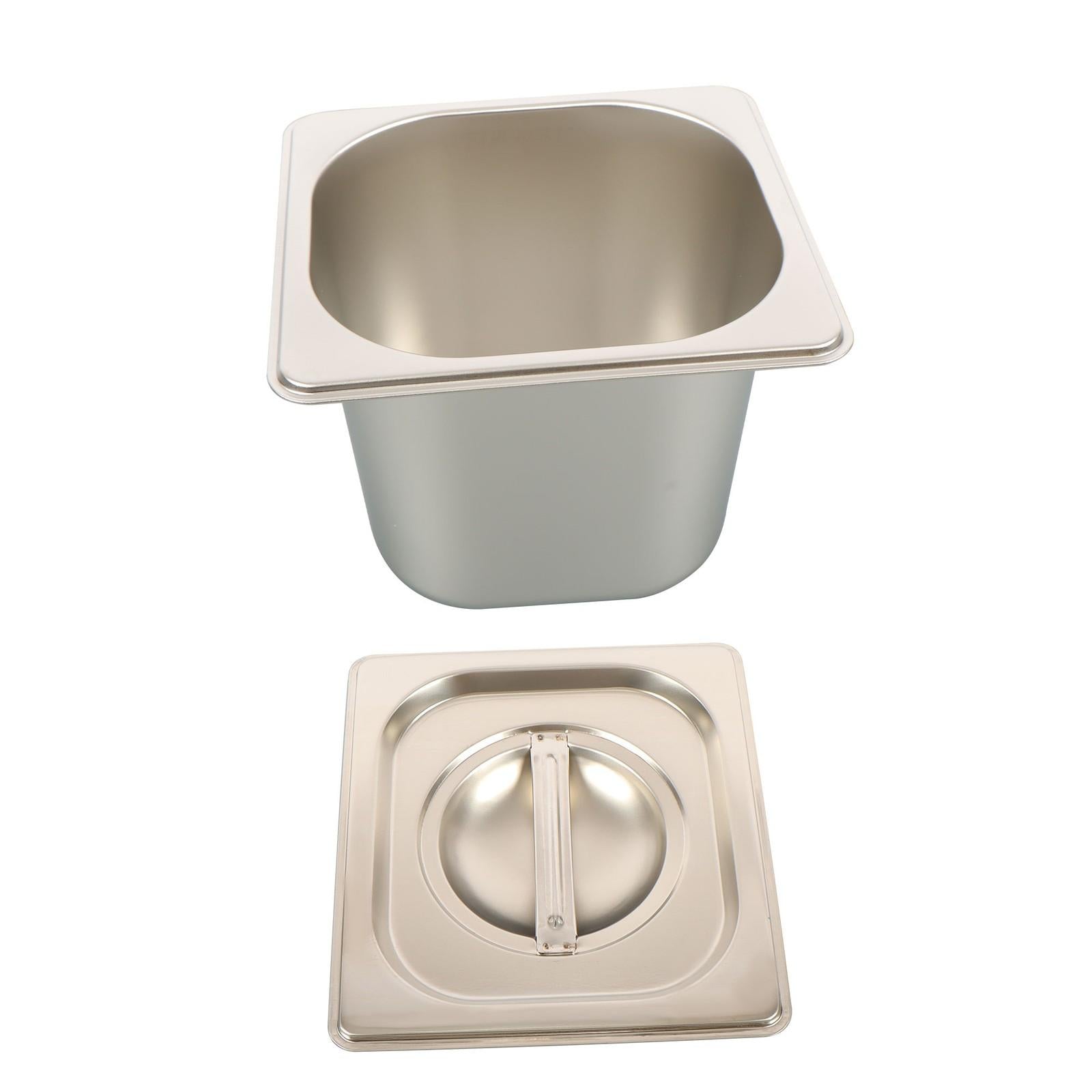 6 Pack Stainless Steam Hotel Pans 1/6 Size 6 Inch Deep With Lids