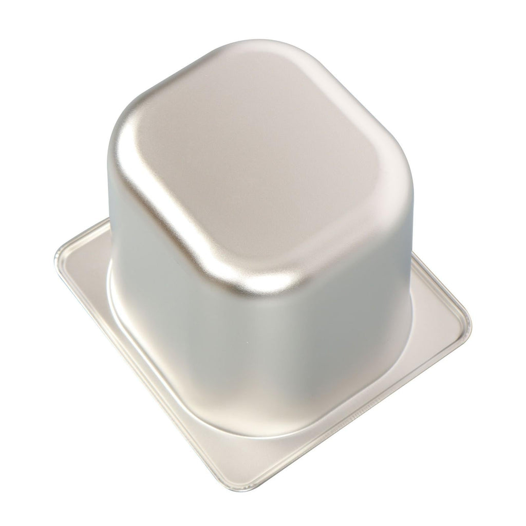 6 Pack Stainless Steam Hotel Pans 1/6 Size 6 Inch Deep With Lids