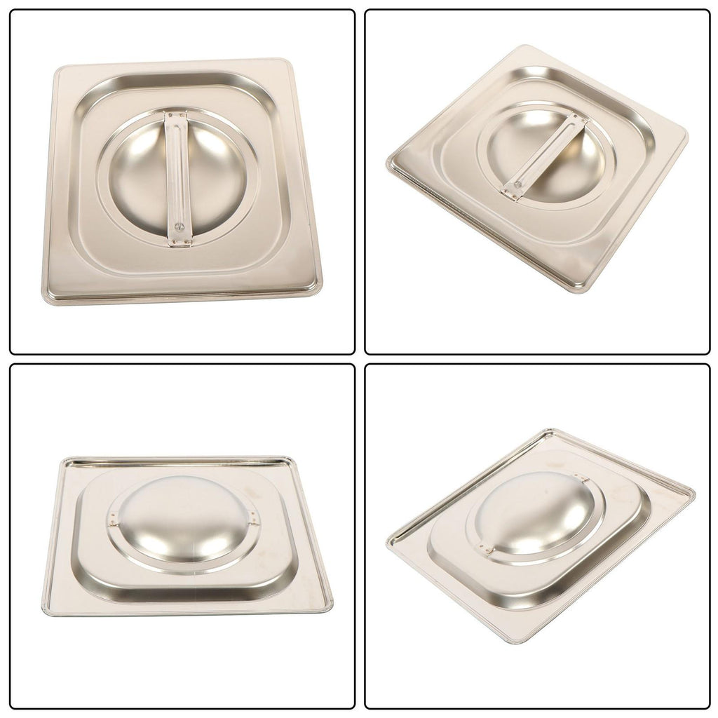6 Pack Stainless Steam Hotel Pans 1/6 Size 6 Inch Deep With Lids