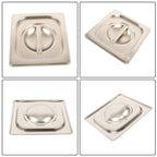 6 Pack Stainless Steam Hotel Pans 1/6 Size 6 Inch Deep With Lids
