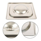 6 Pack Stainless Steam Hotel Pans 1/6 Size 6 Inch Deep With Lids