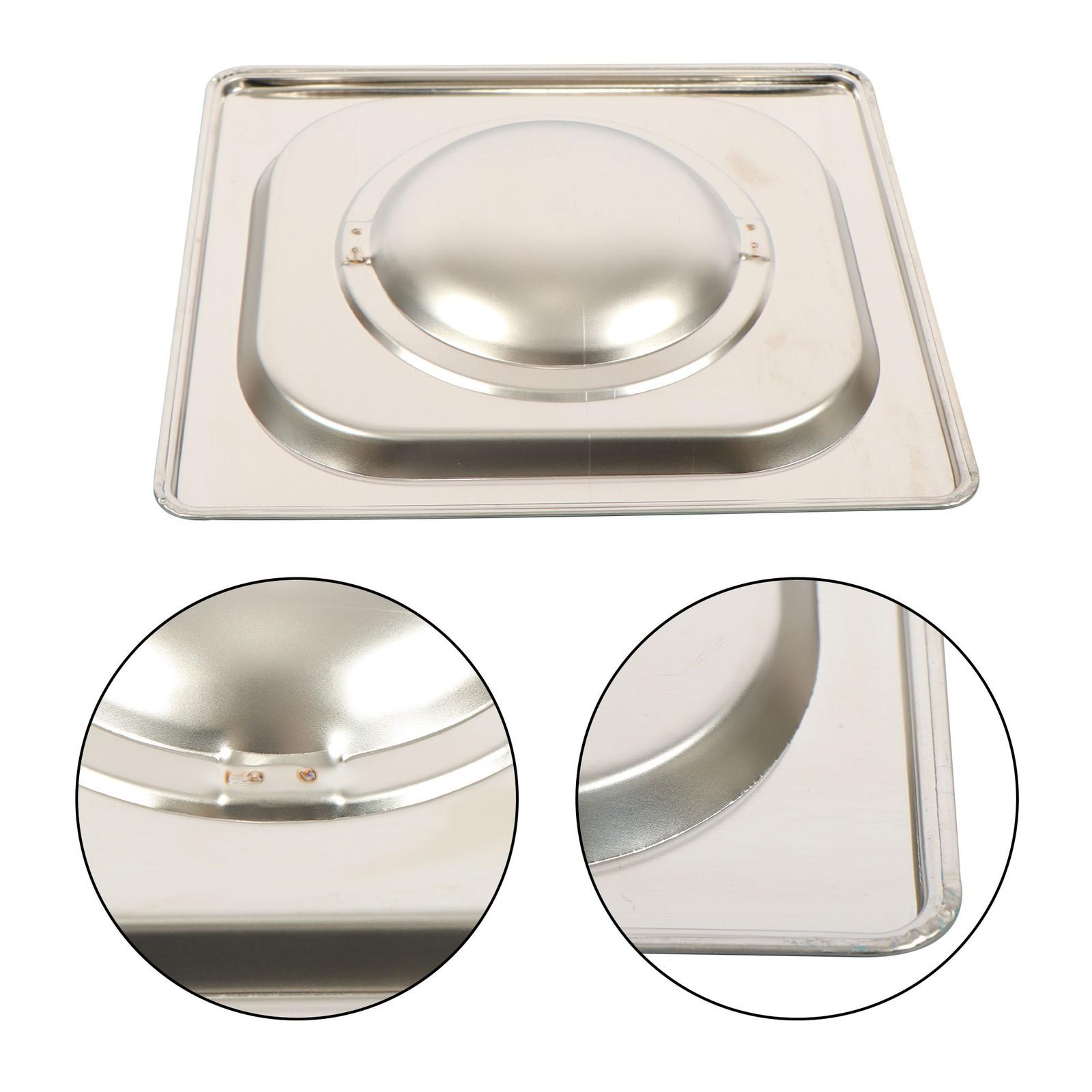 6 Pack Stainless Steam Hotel Pans 1/6 Size 6 Inch Deep With Lids