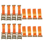 8 Pack E-Track Ratchet Straps 2 "x 20' 4000 lb Orange Heavy Duty Tie Downs USA