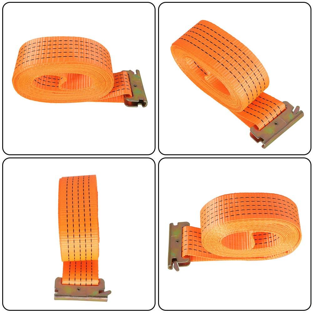 8 Pack E-Track Ratchet Straps 2 "x 20' 4000 lb Orange Heavy Duty Tie Downs USA