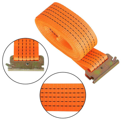 8 Pack E-Track Ratchet Straps 2 "x 20' 4000 lb Orange Heavy Duty Tie Downs USA