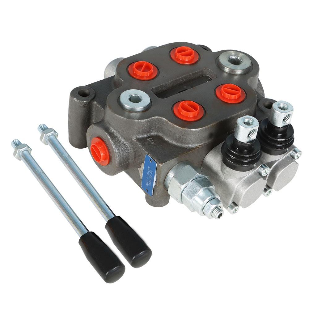 2 Spool Hydraulic Directional Control Valve 25 GPM 3000PSI BSPP