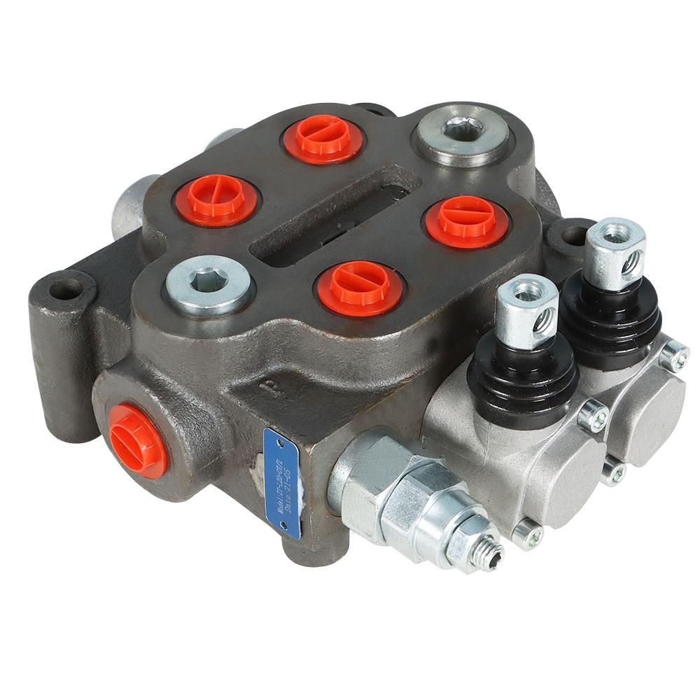 2 Spool Hydraulic Directional Control Valve 25 GPM 3000PSI BSPP