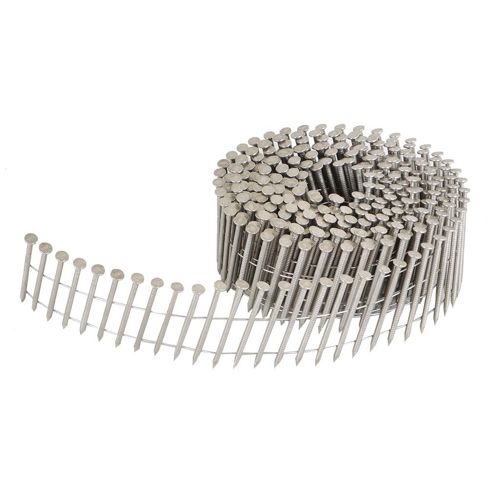 Siding Nail 2” × .09” 15 Degree 3600 Pcs Ring Shank Stainless Steel Wire Coil