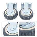 4 Pcs 6" Swivel Caster Wheels 2 Straight Wheels, 2 With Safety Brake Heavy Duty