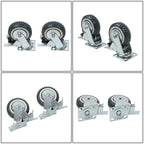 4 Pcs 6 Inch Swivel Caster Wheels Heavy Duty Inclined Fixed Wheel With Brake