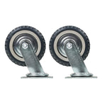 4 Pcs 6 Inch Swivel Caster Wheels Heavy Duty Inclined Fixed Wheel With Brake