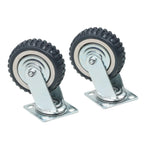 4 Pcs 6 Inch Swivel Caster Wheels Heavy Duty Inclined Fixed Wheel With Brake