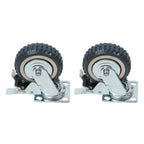 4 Pcs 6 Inch Swivel Caster Wheels Heavy Duty Inclined Fixed Wheel With Brake